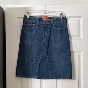 Stylish Blue Denim A-Line Skirt